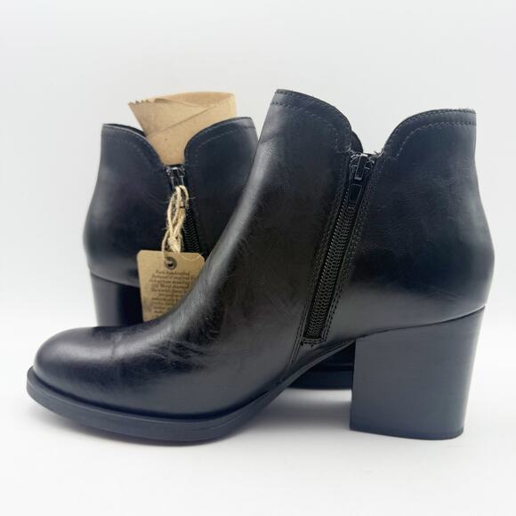 Born Womens Olivia Ankle Booties US 8.5 M EU 39 Black Leather NIB - Picture 8 of 13